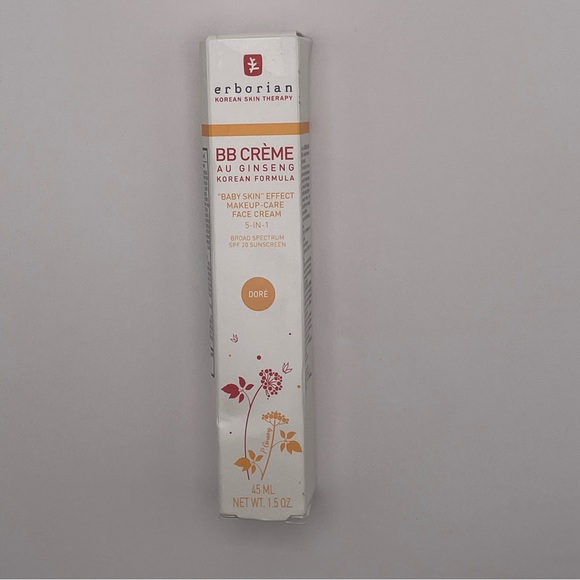 Erborian BB Creme Au Ginseng Baby Skin Makeup Care Face Cream 02 DORE 1.5 Oz NIB - Picture 2 of 6